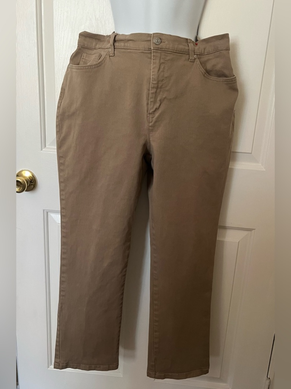 Straight Fit Tan Chino Pants